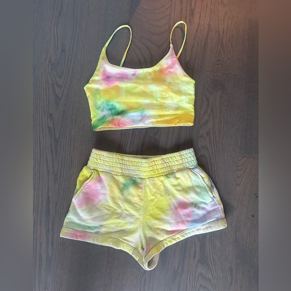 Alice & Olivia - Colorful Tie Dye Print Lounge Set